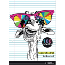 Treeline A4 100 Page Exam Pad (Punched)